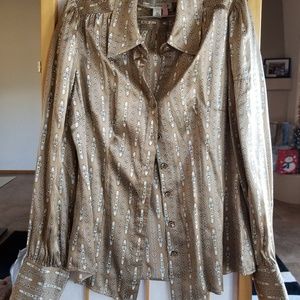 Banana Republic Silk Button Down, Small